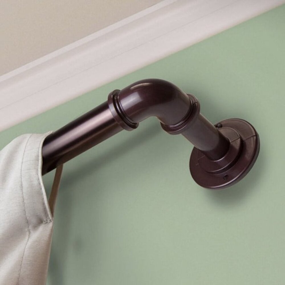 Rod Desyne Blackout CURTAIN DRAPE Rod BRONZE 28"-48"